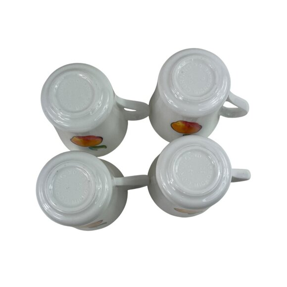 Corning Ware Coffee Mugs Lot of 4 Corelle Fruit Basket Cups Cherry Apple - Picture 7 of 10